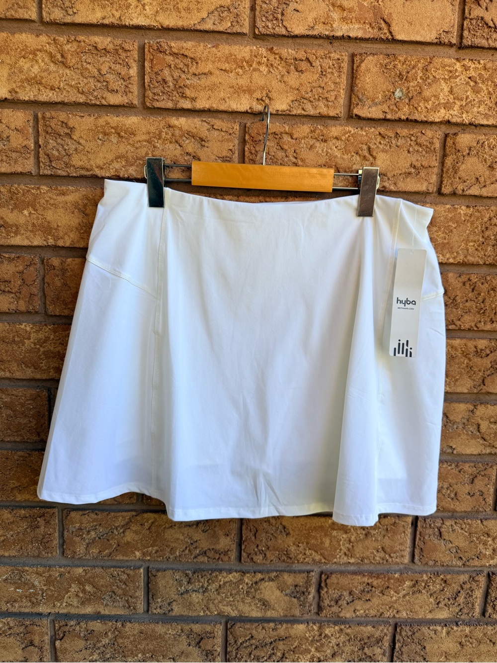 • Hyba Moisture-Wicking Tennis Skort with Built-In Shorts